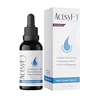 Actsyl-3 Hair Growth Serum with Redensyl - Grow Thicker, Fuller, Stronger Hair, Reduce Shedding and Breakage | Non-Greasy, Easy Application for Women