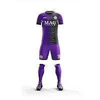 Custom Soccer Jersey with Short, Men Women Personalized Name Number Team Outfit, Customize Footbal Training Uniform