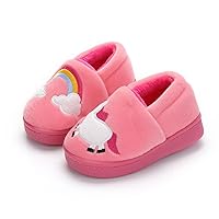 Toddler Boys Girls House Slippers Kids Cute Slippers witjh Memory Foam Plush Warm Winter House Shoes Non Slip for Indoor and Outdoor