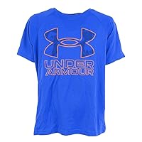 Under Armour Boys' Tech Big Logo Short Sleeve T Shirt, (406) Photon Blue / / Atomic, Youth Medium