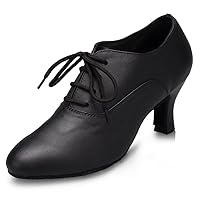 AOQUNFS Women Latin Ballroom Dance Shoes Lace-up Modern Salsa Practice Dance Shoes,Model YCL159/L319
