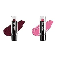 Silk Finish Lipstick Bundle with Black Orchid Red and Pink Ice Lip Colors, 0.13 Ounce Each