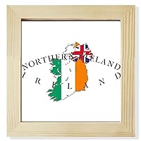 map al location northern ireland Square Picture Frame Wall Tabletop Display