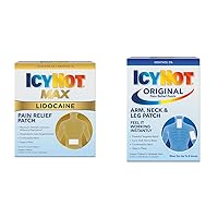 Icy Hot Max Strength Lidocaine (5 Count) Plus Original Small (5 Count) Pain Relief Patches Bundle