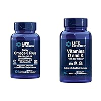 Life Extension Super Omega-3 Plus EPA/DHA Fish Oil, Sesame Lignans & Vitamins D and K with Sea-Iodine, Vitamin D3