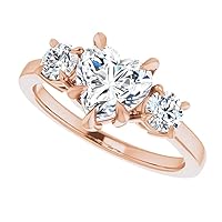 14K Solid Rose Gold Handmade Engagement Ring 1.00 CT Heart Cut Moissanite Diamond Solitaire Wedding/Bridal Ring for Woman/Her Perfect Ring