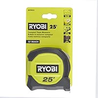 RYOBI 25' Compact Tape Measure Long Reach