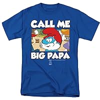 LOGOVISION Smurfs Call Me Big Papa Unisex Adult T Shirt,Call Me Big Papa Royal Blue,X-Large