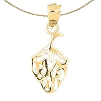 14K Yellow Gold Strawberry Pendant with 18