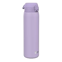 Vacuum Insulated Stainless Steel 1 Litre Water Bottle, 920 ml/31 oz, Leak Proof, Easy to Open, Secure Lock, Dishwasher Safe, Carry Handle, Scratch Resistant, Ideal for Sports and Yoga, Purple