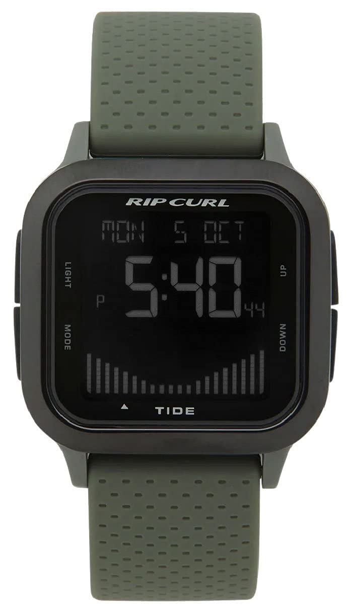 Rip Curl Men's Quartz Sport Watch with Rubber Strap, Green, 22 (Model: A1137),Army