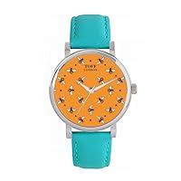 Dancing Bees Mens Wrist Watch 42mm Case Custom Design