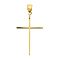 Jewelry Affairs 10K Yellow Gold Cross Pendant Charm