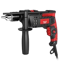Hammer Drill Hammer Drill Impact Drill 850W 3000 RPM Hand Electric Drill with 360° Rotating Handle Hammer and Drill 2 Mode in 1 with Depth Gauge for Drilling Steel Masonry Concrete Wood.