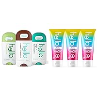 hello Deodorant Variety Pack (Sweet Coconut, Fresh Citrus, White Sage) & Unicorn Sparkle Kids Fluoride Toothpaste