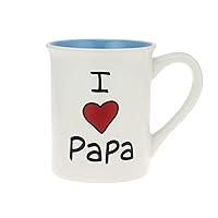 Enesco Our Name is Mud I Heart Papa Grandfather Coffee Mug, 16 Ounce, Multicolor