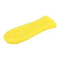 Lodge Silicone Hot Handle Holder - Dishwasher Safe Hot Handle Holder Designed for Lodge Cast Iron Skillets 9 Inches+ w/ Keyhole Handle - Reusable Heat Protection Up to 500° - Yellow