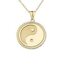 YIN YANG PENDANT NECKLACE IN YELLOW GOLD - Gold Purity:: 10K, Pendant/Necklace Option: Pendant Only