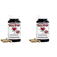 Kroeger Herb Wormwood Combination Vegetarian Capsules with Black Walnut Leaves, Wormwood, Quassia, Cloves, Male Fern, 100 Count (Pack of 2)