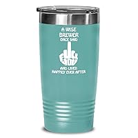 Brewer Rude 20 oz 30 oz Insulated Tumbler Fuck Off Adult Dirty Humor, Gift For Coworker Leaving Curse Word Middle Finger Cup Swearing Appreciation
