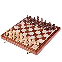 Chess Set Wooden Magnetic Chess Set Chess Game Folding Board Outdoor Entertainment Traditional Table Games for Children and Adults Setting Chess Game Board Set