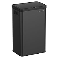 SONGMICS Motion Sensor Trash Can, 18-Gallon (68L) Automatic Kitchen Garbage Can with Stay-Open Lid, Soft Close, Stainless Steel, 15 Trash Bags Included, Ink Black ULTB630B68