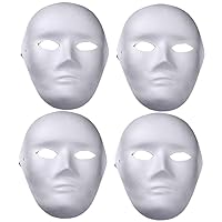 BESTOYARD 4pcs mask sally face cosplay paper mache papier mache jeff the killer prom props halloween props masquerade accessories child prom supplies personality pulp white