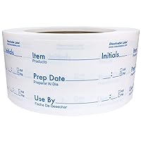 Dissolvable Food Rotation Labels for Food Storage Use by Shelf Life Preparation 2 x 3 Inch 500 Adhesive Stickers for Organization, Food Rotation, Meal Prep Stickers Dissolve in Water