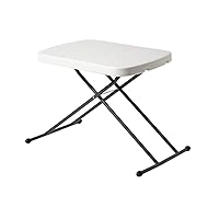 Proposed Attribute: Iceberg IndestrucTable Classic Personal Folding Table, Heavy Duty Utility Table, Adjustable Height, Platinum, 19.5” L x 30” W x 28