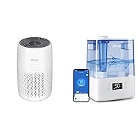 LEVOIT Air Purifiers for Bedroom Home, 3-in-1 Filter Cleaner with Fragrance Sponge for Better Sleep & Classic300S Ultrasonic Smart Top Fill Humidifier, Extra Large 6L Tank for Whole Family