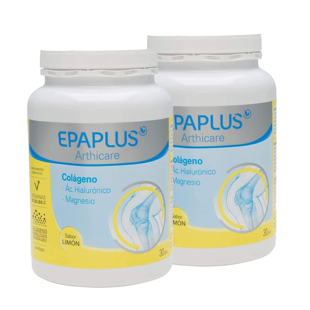 2 Pack EPAPLUS ARTHICARE Hydrolyzed Collagen Lemon Flavor 332g/11.7oz Powder - with Hyaluronic Acid and Magnesium - Helps Strengthen Bones, Tendons...