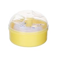 1Pcs Baby Powder Puff Kit For Body Powder Container Dusting Powder Case For Baby Loose Glitter for Makeup (Yellow, One Size)
