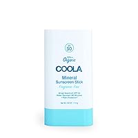 COOLA Organic Mineral Sunscreen SPF 50 Sunblock Stick, Dermatologist Tested Skin Care For Daily Protection, Vegan And Gluten Free, 0.6 Oz