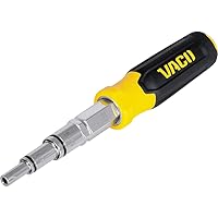 VACO VAC1091 9-in-1 Multi-Nut Driver, Pass Through Precision, Laser-Etched Metric Hex Nut Sizes 5mm to 19mm, Threaded Rod, Comfort Handle