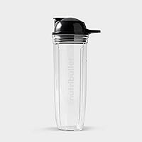 NutriBullet 32 oz Cup with To-Go Lid, Clear/Black