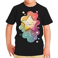 Colorful Star Toddler T-Shirt - Kawaii Kids' T-Shirt - Printed Tee Shirt for Toddler