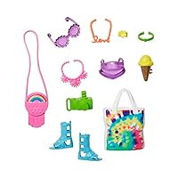 Barbie Accessories Neon Festival Pack With 11 Storytelling Pieces For Barbie Dolls
