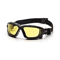 Pyramex I-Force Slim Safety Goggle, Black Frame/Gray Anti-Fog Lens