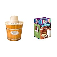 Nostalgia Electric Ice Cream Maker + Ice Cream Rock Salt