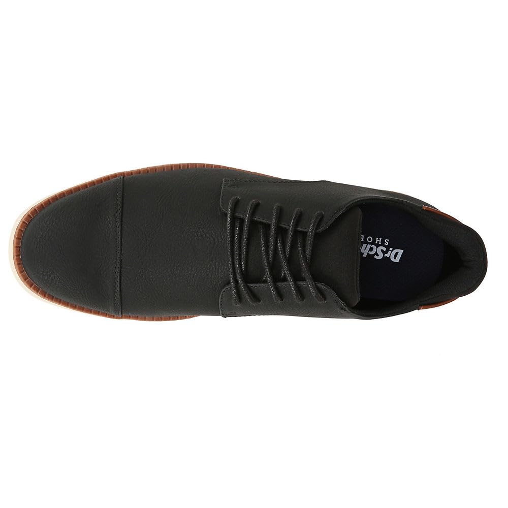 Dr. Scholl's Shoes Men's Sync Cap Toe Oxford, Black Smooth, 9.5