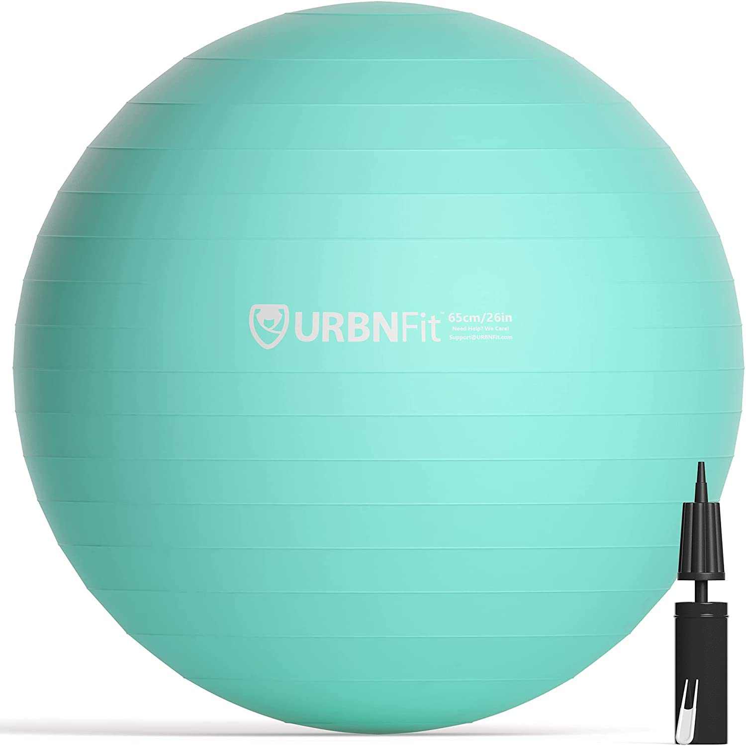 URBNFit Exercise Ball - Yoga Ball for Workout Pregnancy Stability - AntiBurst Swiss Balance Ball w/ Pump - Fitness Ball Chair for Office, Home Gym