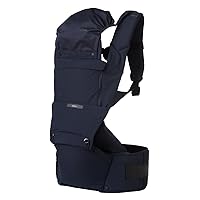 ÉCLEVE Pulse Ultimate Comfort Hip Seat Baby Carrier – Award-Winning 9 Position Front & Back Carry – US Safety Certified Up to 45 lbs (Midnight Blue)