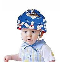 Baby Fall Protector, Head Safety Protector pad for Baby, Baby Safety Helmet, Baby Helmet for Crawling Walking Running - No Bumps and Soft Cushion (Fit for 6 to 20 Months) (Blue)