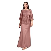 Lace Applique Mother of The Bride Dresses Long Chiffon Formal Evening Gowns Round Neck Wedding Guest Dresses
