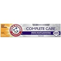 ARM & HAMMER Complete Care Fluoride Anticavity Toothpaste, Fresh Mint 6 oz (Pack of 2)