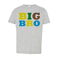 Brother Toddler Shirt, Big BRO, Colorful Block Lettering, Cute Boy Tee, Baby Announcement, Retro, Short Sleeve T-Shirt