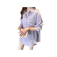 Ice Silk White Sunscreen Shirt Women' Long Sleeved Summer Versatile Cardigan Thin Coat Simplicity Clothing