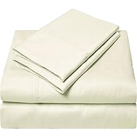 My Egyptian Giza Cotton Sheets King Size, 16 Inches Extra Deep Pocket, 100% Giza Long-Staple Giza Cotton Bedsheet Soft Breathable My Dream Sheets - Ivory
