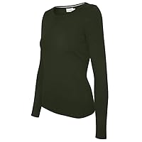Cielo Women's Solid Soft Stretch Pullover Knit Sweater