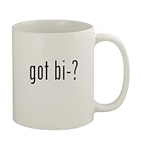 got bi-? - 11oz Ceramic White Coffee Mug, White